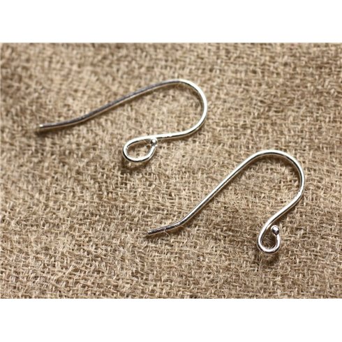 1paire - Crochets Boucles d'Oreilles Argent 925 20x14mm   4558550010742