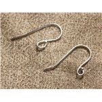 1paire - Crochets Boucles d'Oreilles Argent 925 20x14mm   4558550010742