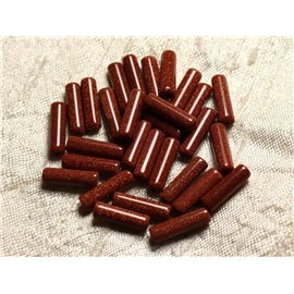 5pc - Synthetic Sunstone Beads Tubes Columns 14x4mm 4558550010827