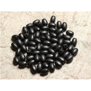 20pc - Perles de Pierre - Hématite Olives mat 6x4mm   4558550010858