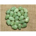 4pc - Perles de Pierre - Aventurine Verte Gouttes 12x8mm   4558550022844