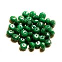 10pc - Perles de Pierre - Jade Rondelles Facettées 8x5mm Vert Opaque  4558550009036 