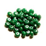 10pc - Perles Pierre - Jade Rondelles Facettées 8x5mm Vert Empire Sapin - 4558550009036