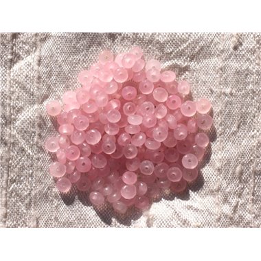 30pc - Perles de Pierre - Jade Rondelles Facettées 4x2mm rose clair - 4558550011053 