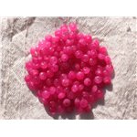 30pc - Perles de Pierre - Jade Rondelles Facettées 4x2mm rose fuchsia - 4558550011060 