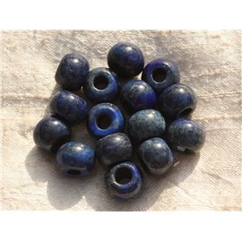 1pc - Perle de Pierre Perçage 5mm - Lapis Lazuli Rondelle 14x10mm   4558550011381