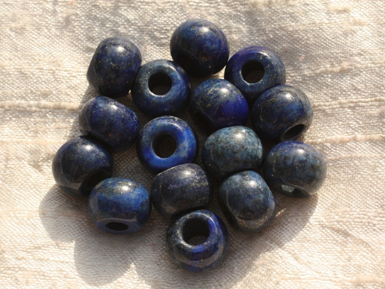 1pc - Perle de Pierre Perçage 5mm - Lapis Lazuli Rondelle 14x10mm   4558550011381 