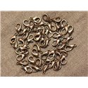 100pc - Fermoirs Mousquetons 12mm Métal Cuivre Qualité   4558550012210 