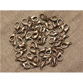 100pc - Fermoirs Mousquetons 12mm Métal Cuivre Qualité   4558550012210