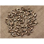 100pc - Fermoirs Mousquetons 12mm Métal Cuivre Qualité   4558550012210 