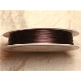 Carrete 70 metros - Alambre de metal con cable 0.38 mm Marrón Marrón chocolate 4558550012234 