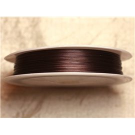 Spool 70 meters - Wired Metal Wire 0.38mm Brown Chocolate Brown 4558550012234 