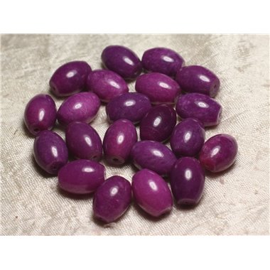 2pc - Perles de Pierre - Jade Violette Olives 16x12mm   4558550012241