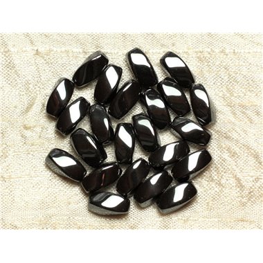 10pc - Perles de Pierre - Hématite OliveTorsadée 12x6mm   4558550012272