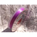 Bobine 10m - Fil Elastique Fibre 0.8-1mm Violet Rose Mauve -  4558550012319