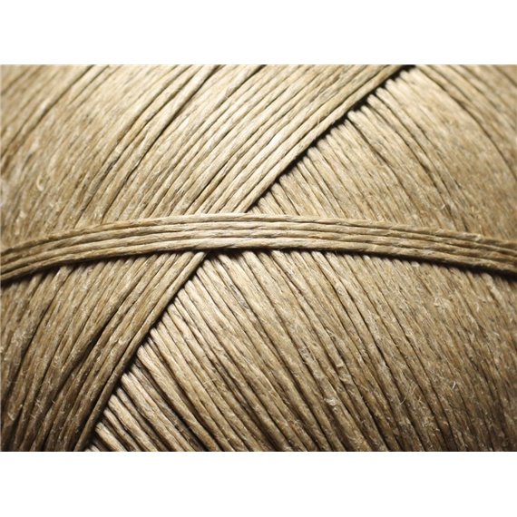 5 mètres - Corde Cordon Fil Ficelle Lin Naturel 0.8-1mm Beige Ecru - 4558550012364