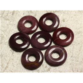 1Stk - Anhänger Halbedelstein - Jasper Mokaite Donut 20mm 4558550012524