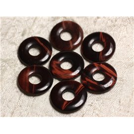 1Stk - Anhänger Halbedelstein - Bull's Eye Donut 20mm 4558550012593