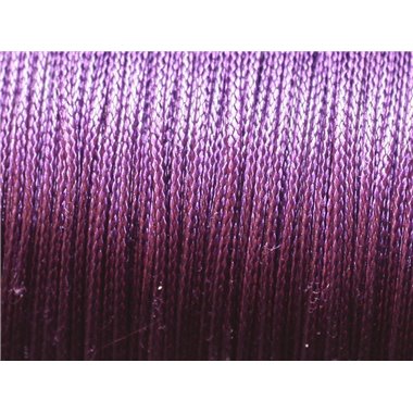 10m - Cordon de Coton Ciré Violet 0.8mm   4558550012715