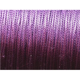 10 metres - Fil Corde Cordon Coton Ciré 0.8mm Violet byzantin - 4558550012715
