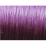 10m - Cordon de Coton Ciré Violet 0.8mm   4558550012715