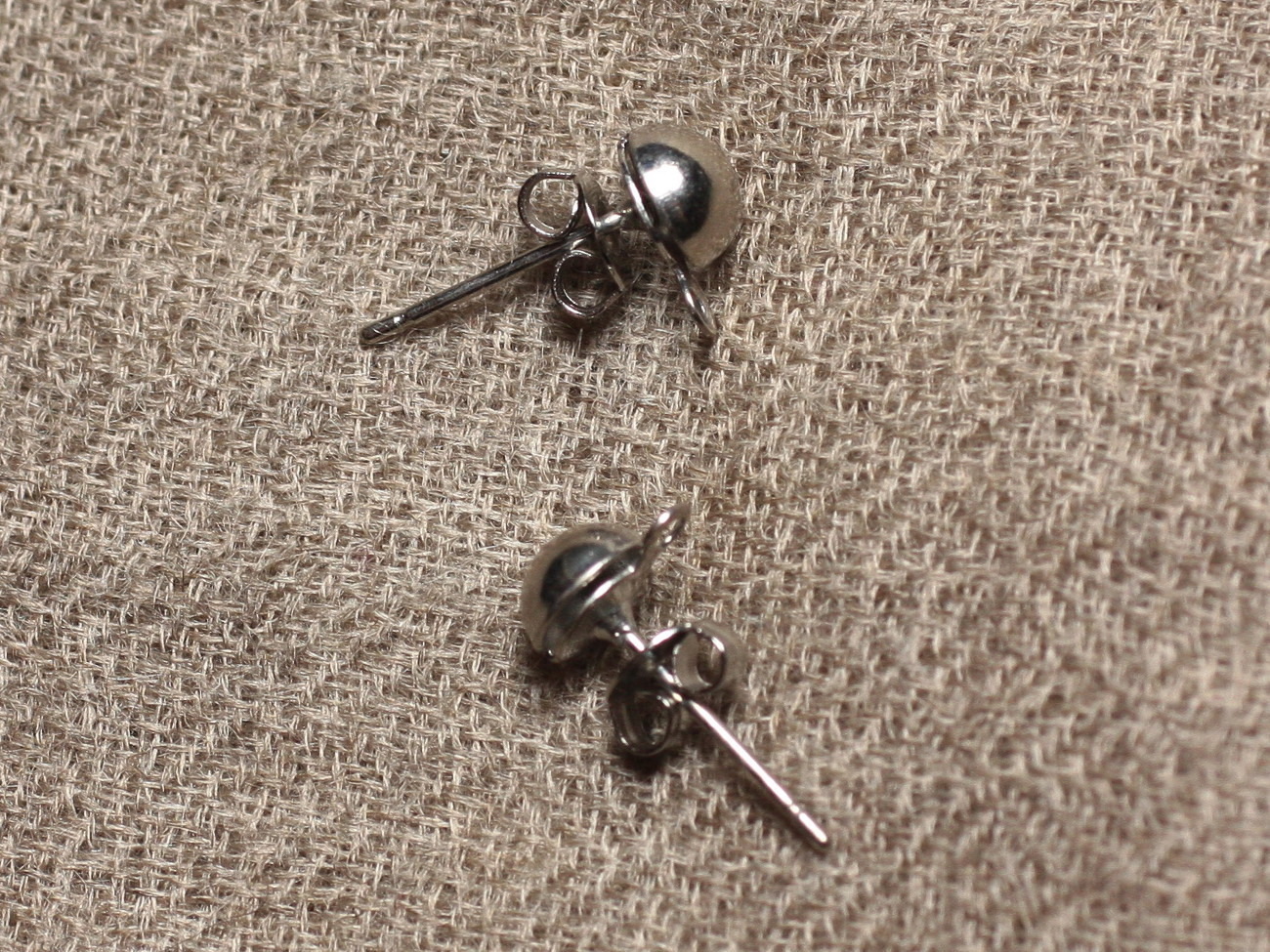 10pc - Clous boucles d'oreilles Métal argenté Rhodium 16 x 5mm   4558550012814