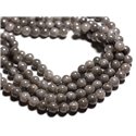 10pc - Perles de Pierre - Jade Boules 8mm Gris Souris - 4558550012852 