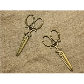 2pc - Chisel Bronze Metal Charm Pendant 6cm 4558550012944 