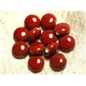 5pc - Perles Céramique Rouge Palets 14mm   4558550108630 