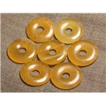 1pc - Pendentif Pierre semi précieuse - Calcite Jaune Donut 30mm   4558550013064