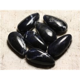 1pc - Pendente in pietra semipreziosa - Sodalite Drop 40mm 4558550013149