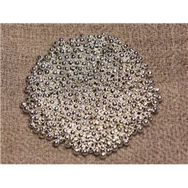 500pc circa - Palline di qualità perline in metallo argento 2mm 4558550013330 