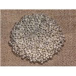 500pc environ - Perles Métal Argenté Qualité Boules 2mm   4558550013330 