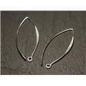 1 Paire - Appret Longs Crochets Argent 925 Boucles Oreilles 36mm - 7427039735759