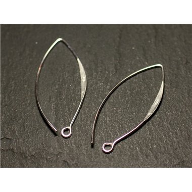 1 Paire - Crochets Argent 925 Boucles d'Oreilles 36mm   4558550013408 