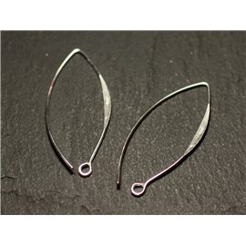 1 Paire - Crochets Argent 925 Boucles d'Oreilles 36mm   4558550013408 