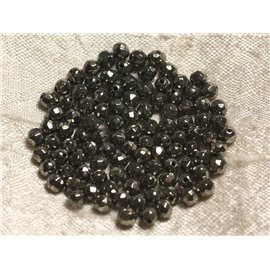 10pc - Perline di pietra - Sfere sfaccettate di pirite dorata 4mm 4558550013712