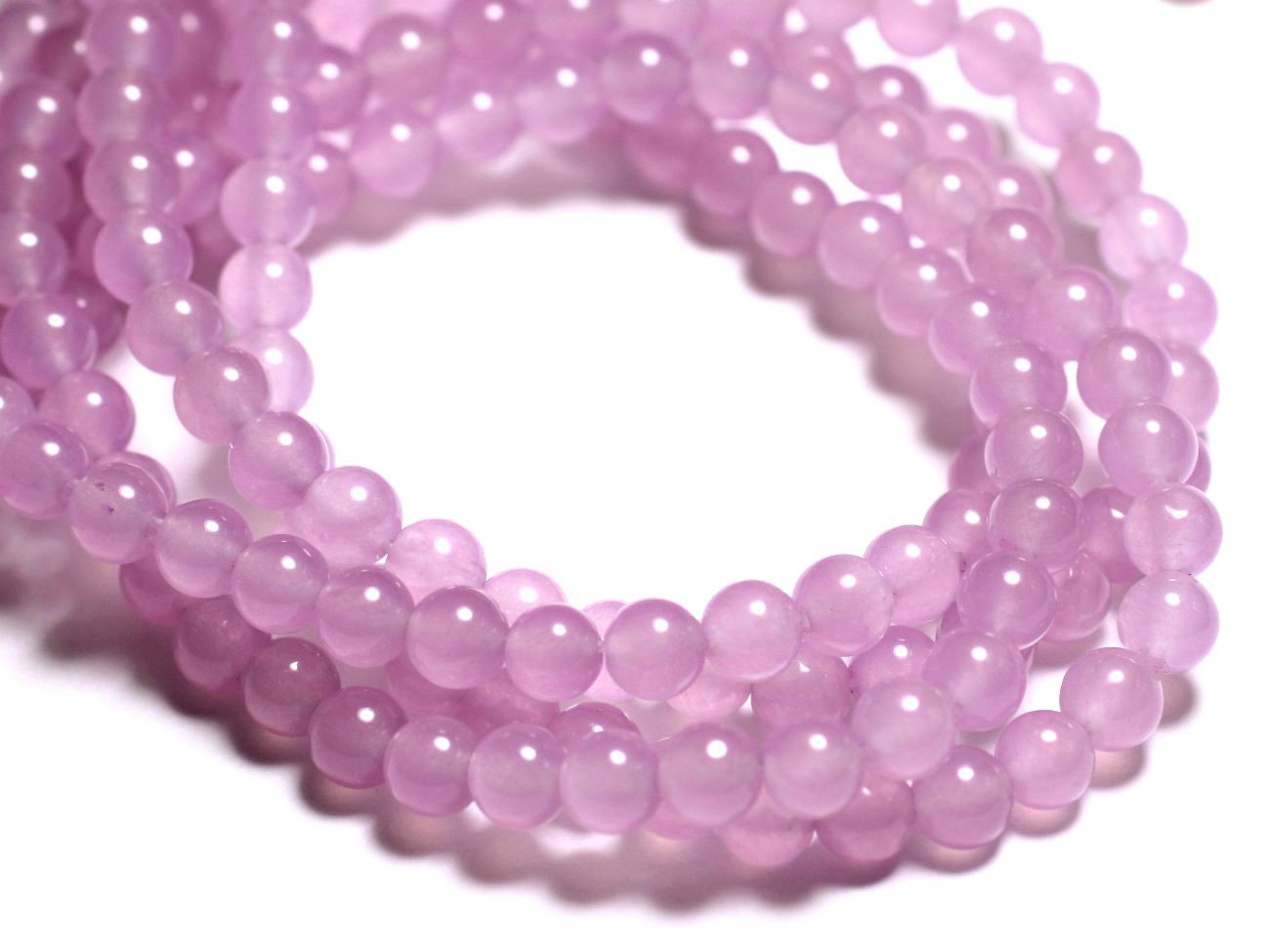 10pc - Perles de Pierre - Jade Boules 8mm Rose Mauve  4558550023162 