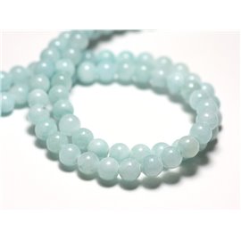 20st - Stenen Kralen - Jade Ballen 6 mm Lichtblauw Pastel Turquoise - 4558550013828 