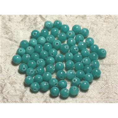 20pc - Perles de Pierre - Jade Bleu Turquoise 6mm   4558550013842 