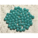 20pc - Perles de Pierre - Jade Bleu Turquoise 6mm   4558550013842 