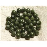 10pc - Perles de Pierre - Jade Vert Kaki clair 8mm   4558550013866 