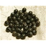 10pc - Perles de Pierre - Jade Gris Vert Kaki 8mm   4558550013873