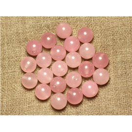 10pc - Stone Beads - Jade Balls 10mm Light Pink 4558550005809 