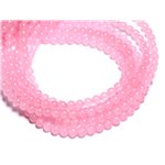 Fil 39cm 92pc env - Perles de Pierre - Jade Boules 4mm Rose Bonbon -  4558550006462 