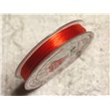 Bobine 10m - Fil Elastique Fibre 0.8-1mm Orange Rouge  4558550014078