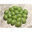 2pc - Perles de Pierre - Jade Olives 16x12mm Vert Anis  4558550015303 