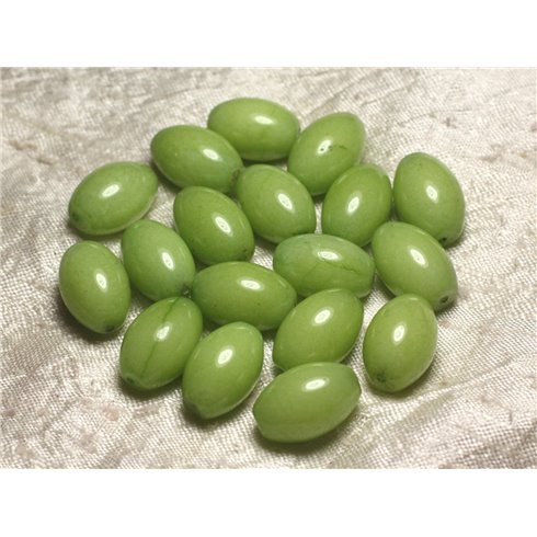 2pc - Perles de Pierre - Jade Olives 16x12mm Vert Anis  4558550015303 