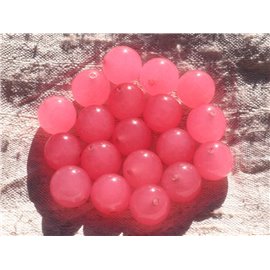 8pc - Perles de Pierre - Jade Boules 12mm Rose   4558550014825