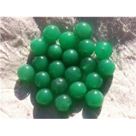 8pc - Stone Beads - Jade Balls 12mm Green 4558550014863